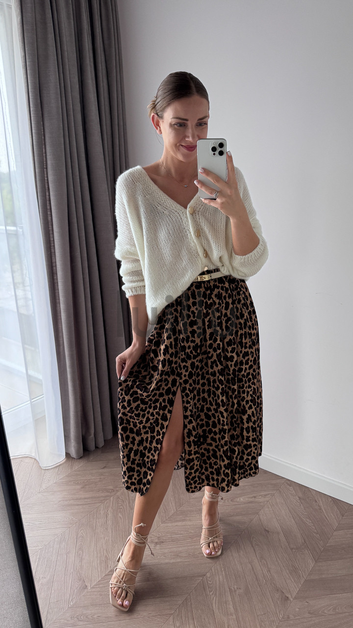 SPÓDNICA WISKOZOWA W PANTERKĘ VALERIA (PRE-ORDER, DOSTAWA 10 DNI ROBOCZYCH) 2