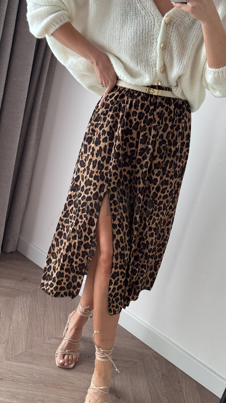 SPÓDNICA WISKOZOWA W PANTERKĘ VALERIA (PRE-ORDER, DOSTAWA 10 DNI ROBOCZYCH) 1