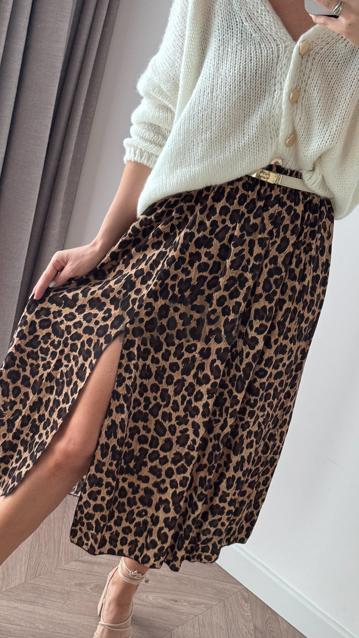 SPÓDNICA WISKOZOWA W PANTERKĘ VALERIA (PRE-ORDER, DOSTAWA 10 DNI ROBOCZYCH) 6