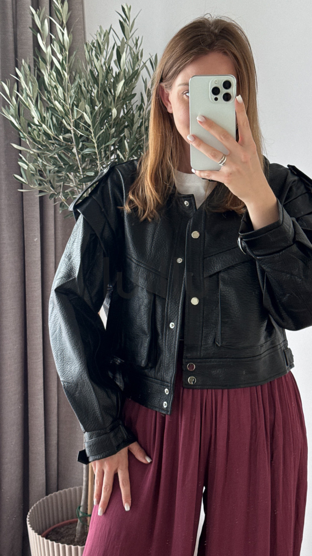 KURTKA EKO SKÓRKA CZARNY KROKODYL 3