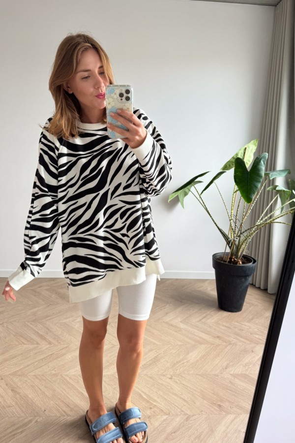 BLUZA BAWEŁNIANA W PASKI OVERSIZE ZEBRA GIORGIA 2