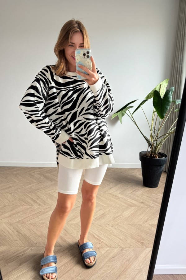 BLUZA BAWEŁNIANA W PASKI OVERSIZE ZEBRA GIORGIA 3