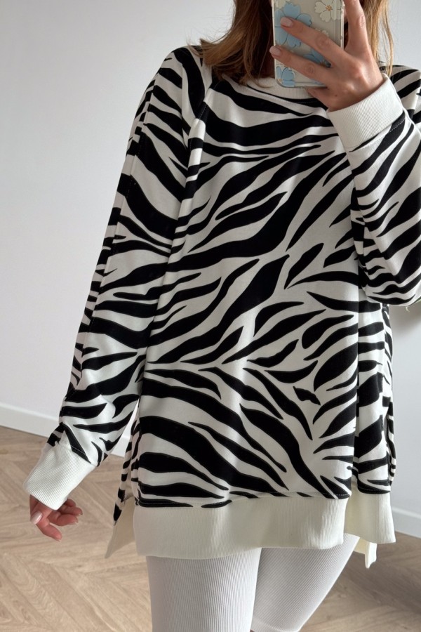 BLUZA BAWEŁNIANA W PASKI OVERSIZE ZEBRA GIORGIA 4