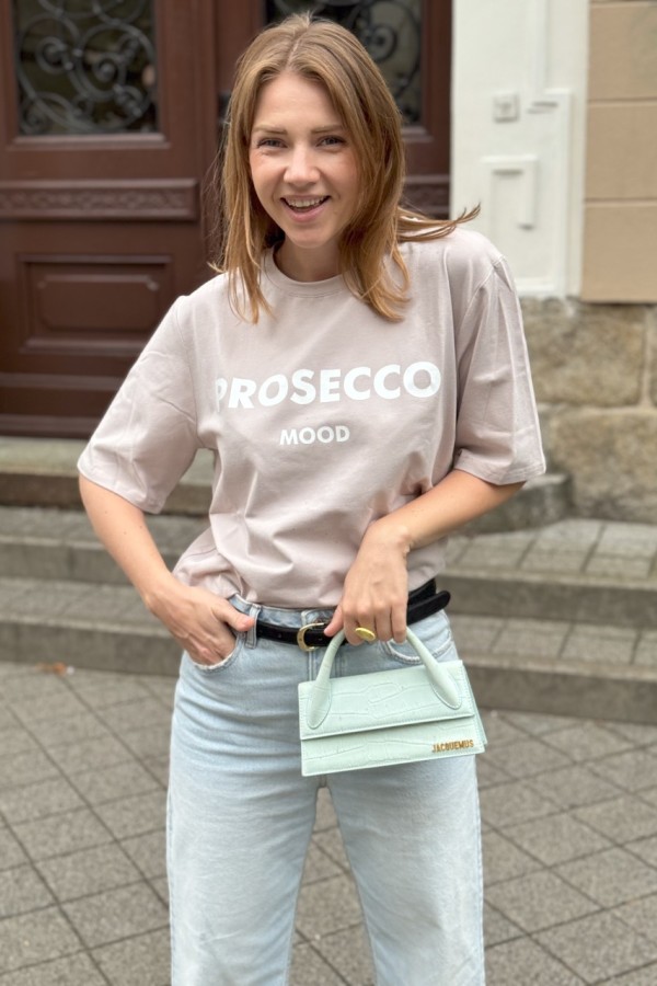 T-SHIRT PROSECCO MOOD JASNY BEŻ 4