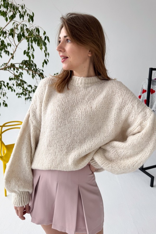 SWETER W KOLORZE ŚMIETANKOWYM SPRING 7