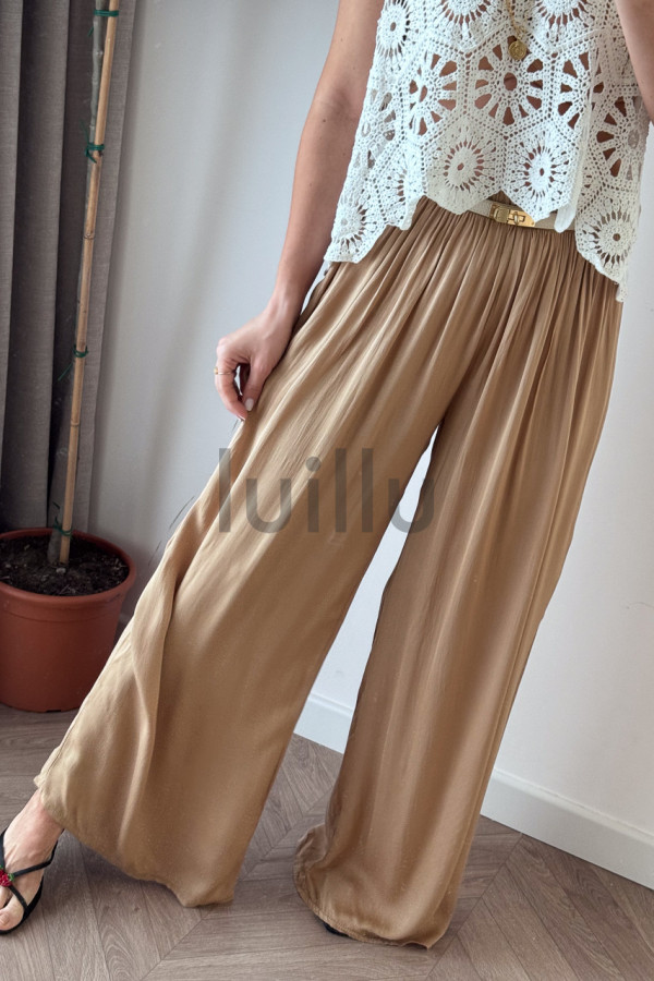 SPODNIE WISKOZOWE FISTASZKOWE SZEROKIE MIAMI 4