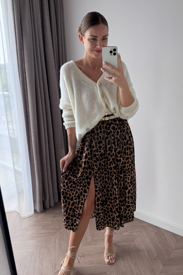 SPÓDNICA WISKOZOWA W PANTERKĘ VALERIA (PRE-ORDER, DOSTAWA 10 DNI ROBOCZYCH) 2