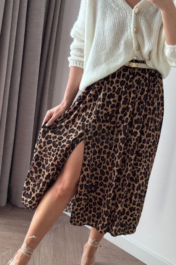 SPÓDNICA WISKOZOWA W PANTERKĘ VALERIA (PRE-ORDER, DOSTAWA 10 DNI ROBOCZYCH) 4