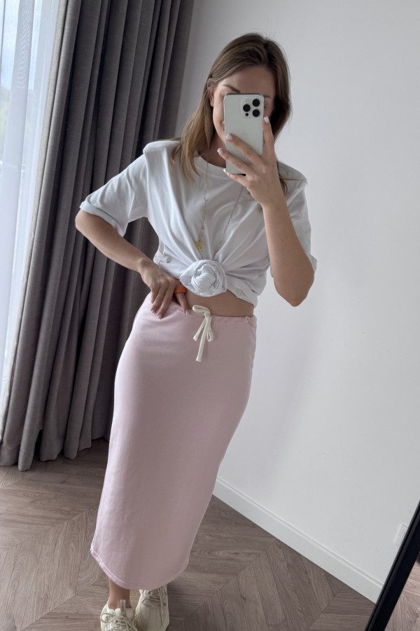 SPÓDNICA DRESOWA CUKIERKOWY RÓŻ COMFORT 2