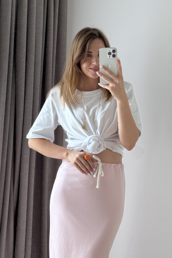 SPÓDNICA DRESOWA CUKIERKOWY RÓŻ COMFORT 3