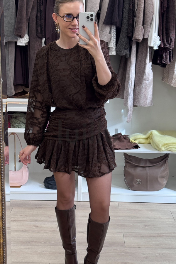 SUKIENKA Z CZEKOLADOWEJ KORONKI MISS