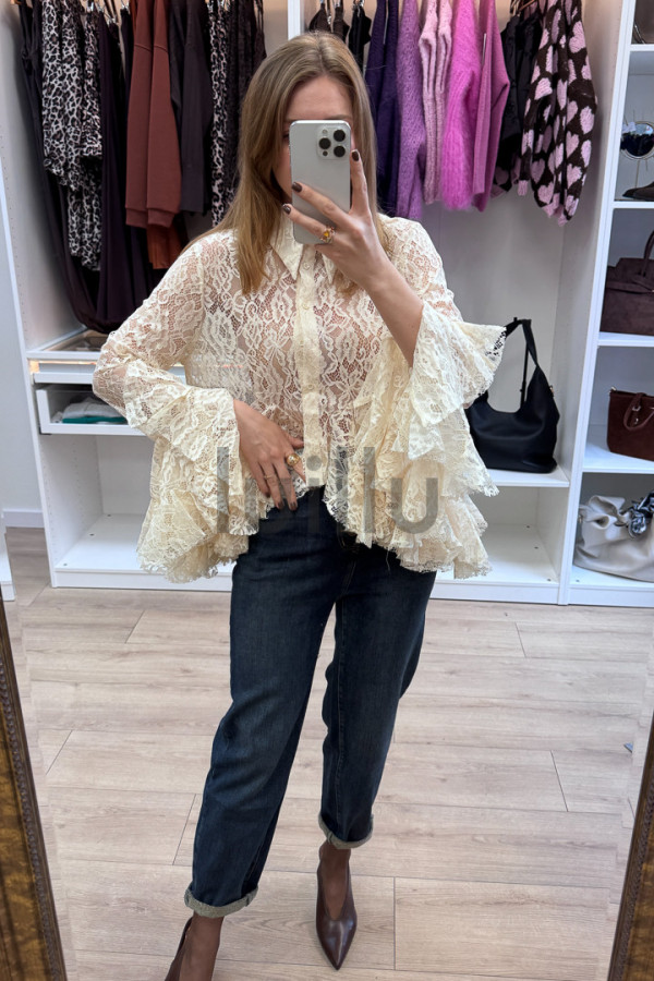 SPODNIE MOM FIT Z GUZIKAMI W UNIKATOWYM KOLORZE DŻINSU 7